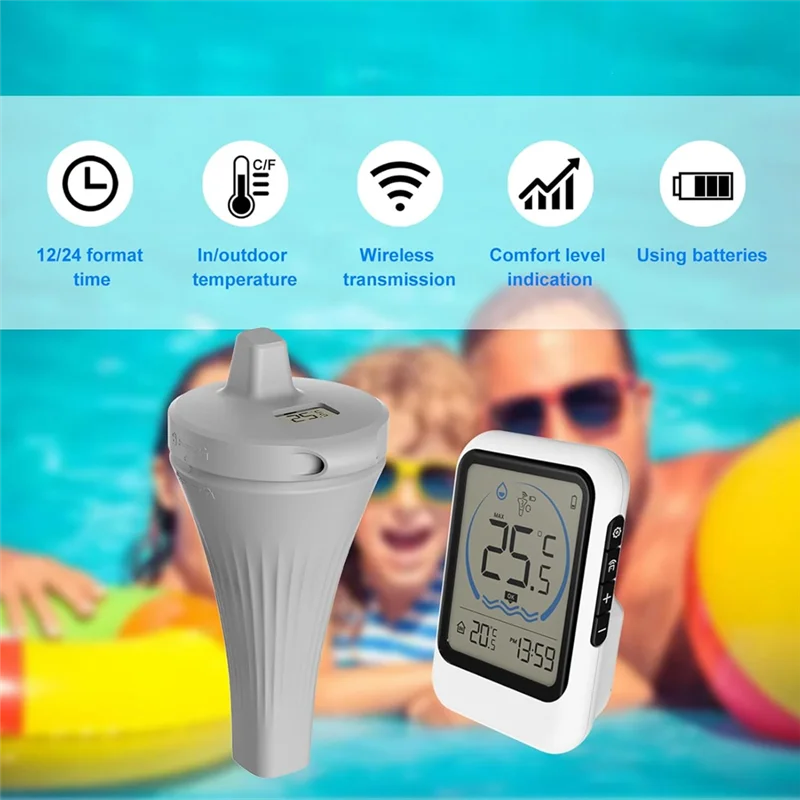 

Pool Thermometer With Temperature Sensor For Swimming Pool Fish Tank Bathtub Water Temperature Gauge Temperature Monitor