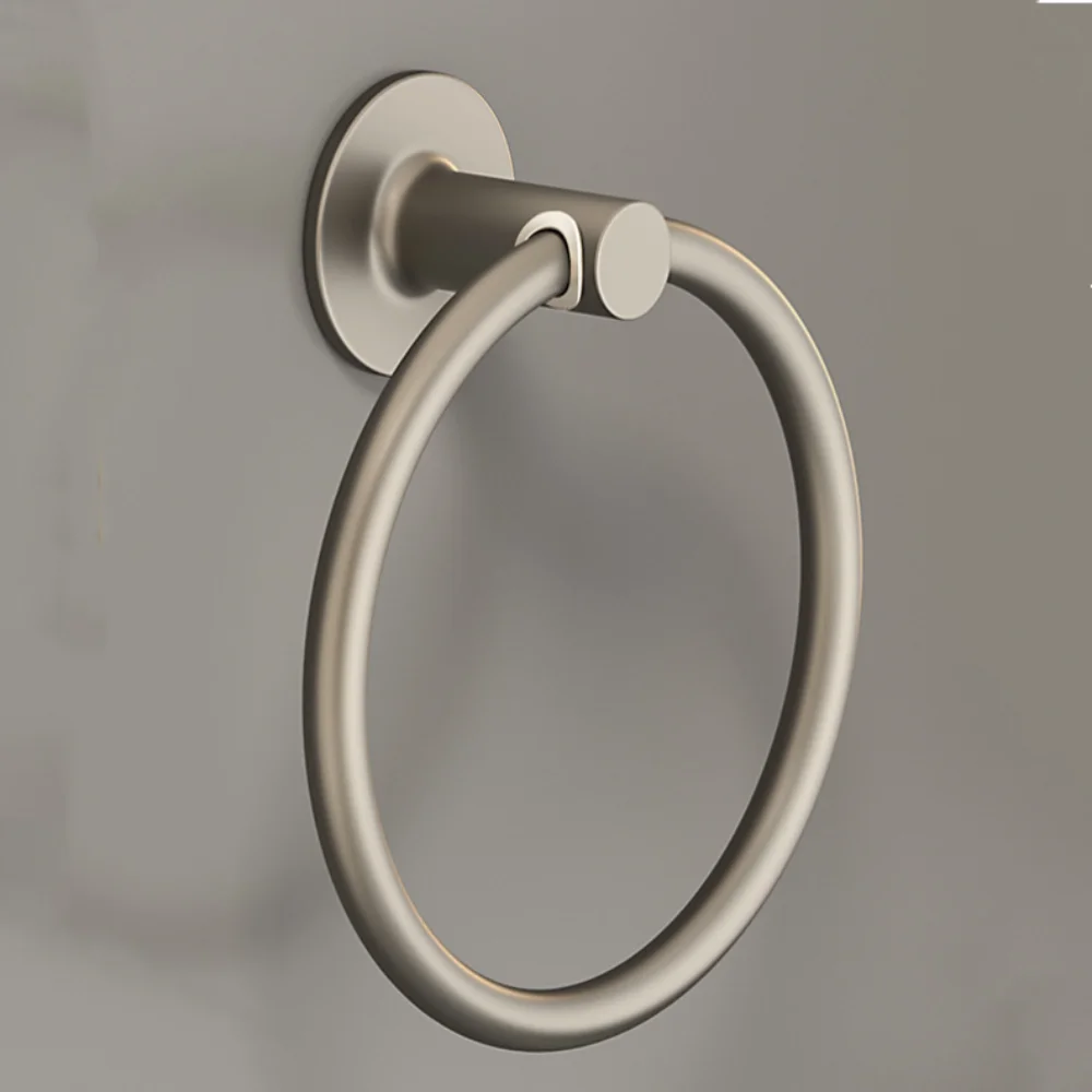 

Космическое алюминиевое кольцо для полотенец без перфоратора, экономит место, настенное кольцо для полотенец для рук, водонепроницаемое вентиляционное кольцо для полотенец, вешалки для дома