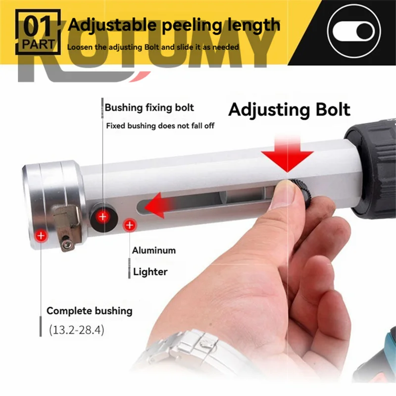 Petit dénudeur de câble SW-1018, éplucheur rapide de fil électrique 18V, dénudeur de fil électrique Portable et Rechargeable