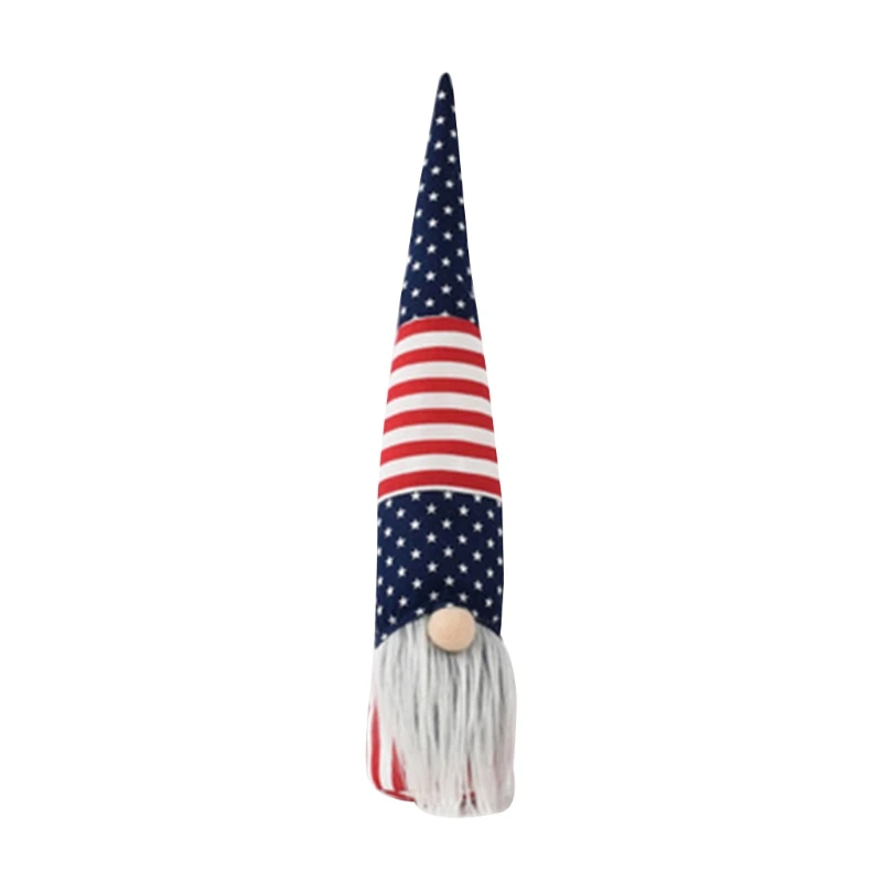 1/2pcs Patriotic Gnome Veterans Day American President Election Decor Nisse Tomte 4th of July Gift Handmade Scandinavian Kitchen