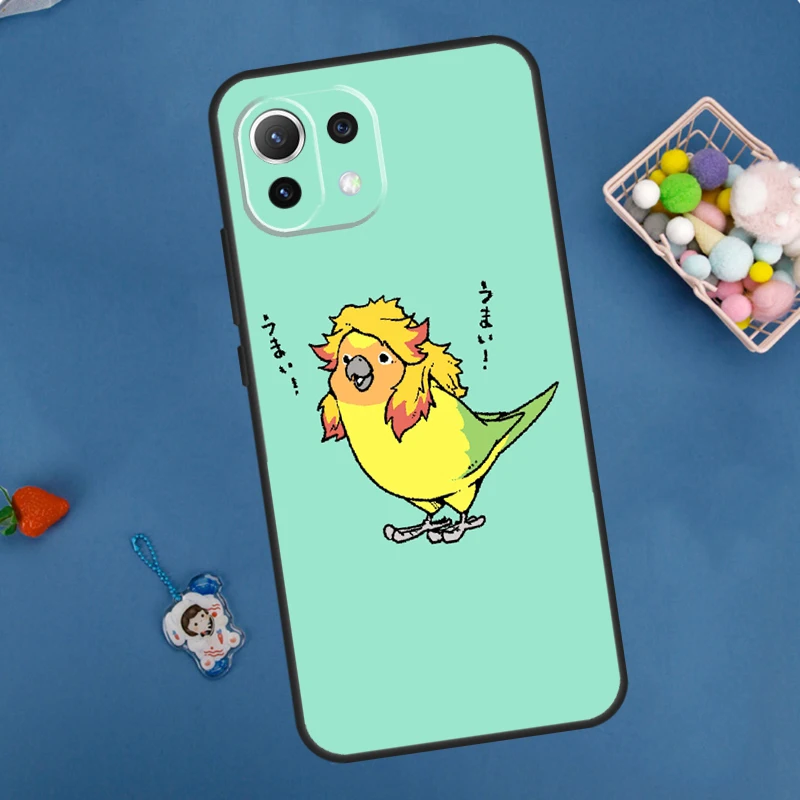 Chubby Cockatiel Parrot Bird Case For POCO F5 X3 X5 Pro X4 F4 GT C40 M5s F3 Cover For Xiaomi 13 12 Lite 12T 11T Pro 12X