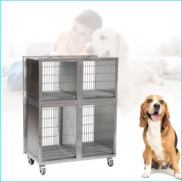 Veterinary Stainless Steel Pet Display Cage for dog and cat