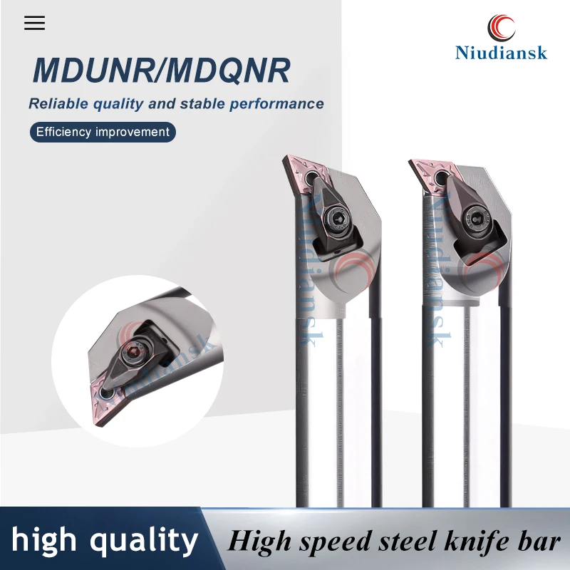 MDUNR/MDQNR HSS Inner Hole Cutter Rod H20R/H25S/H32T/H40T-MDUNR/MDQNR Small Hole Boring Tool Anti-seismic Inner Hole Tool Holder