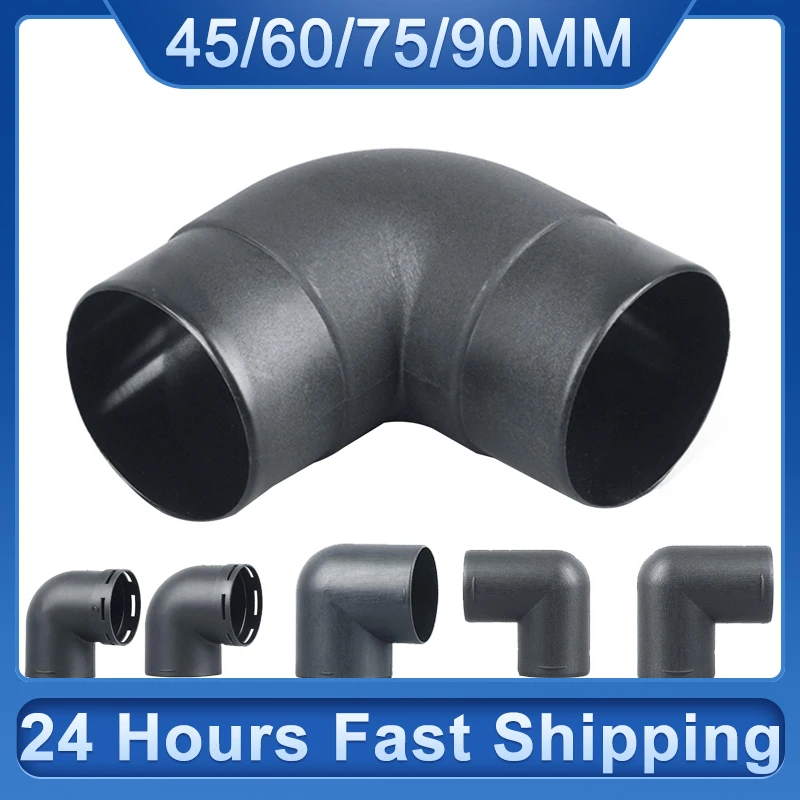 60mm Air Ducting Plastic Pipe Elbow Outlet Connector Fit For 2KW Eberspaecher W ebasto Heater Car Accessories L Air Ducting Pipe