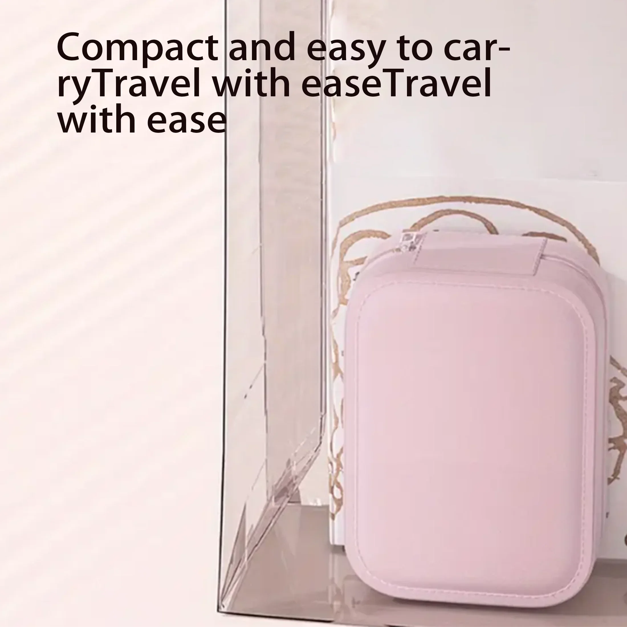 1pc LED Lighted Makeup Bag with Adjustable Dividers - Portable TravelCosmetic Case, USB Rechargeable