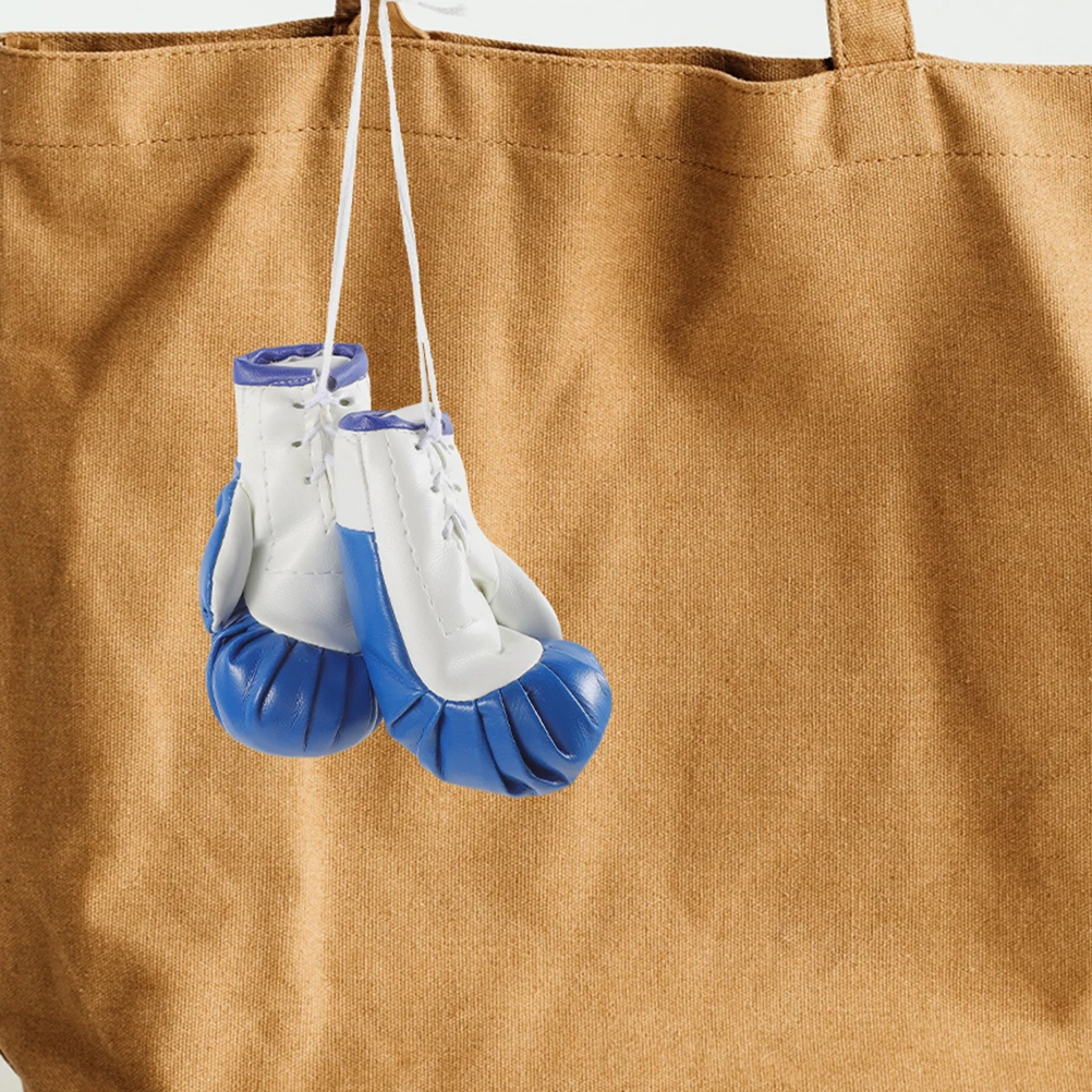 

2Pairs Boxing Gloves Pendants Creative Miniature Molded Decorative Small Punching Gloves Fine Workmanship Holiday Party Tree