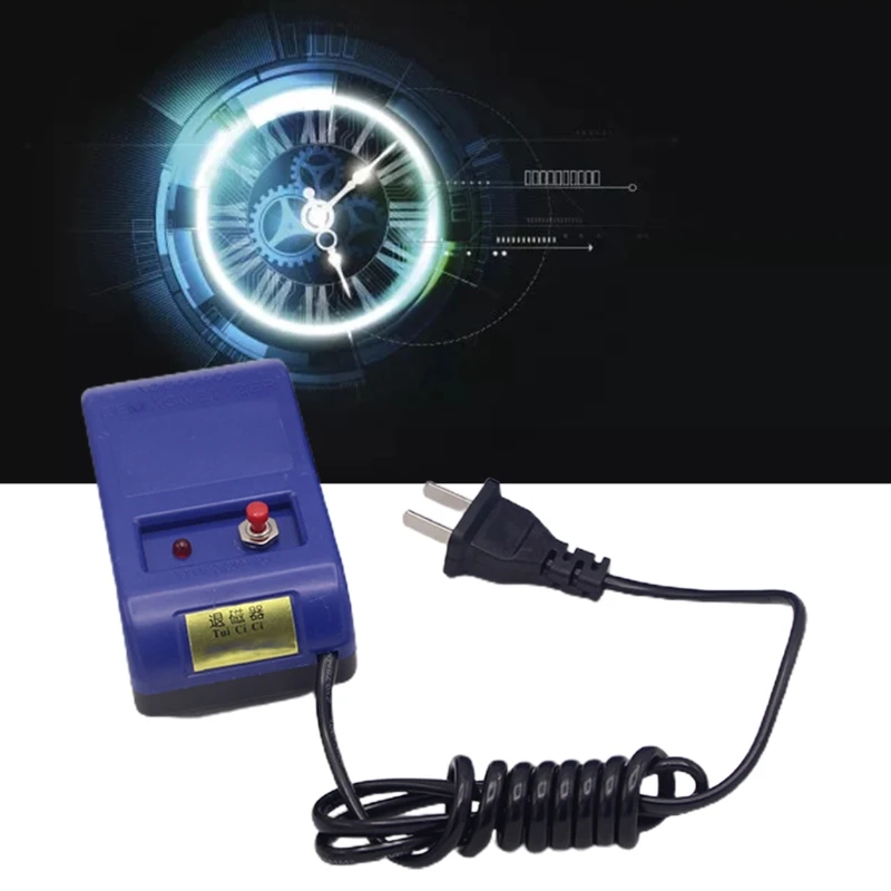 Demagnetizer Watch Repair Screwdriver Tweezers Electrical Demagnetise Degausser Tools EU Plug 110V Electrical Tools