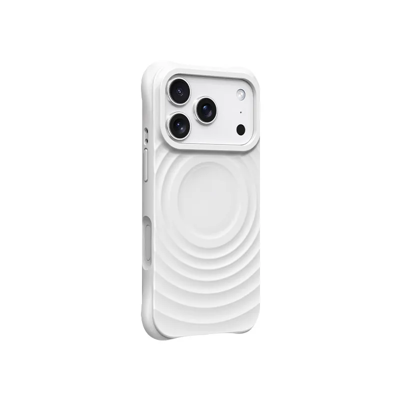 Couple Same Style Liquid Silicone Water Ripple Case For iPhone 18 Pro Max 17 16 15 14 13 For Magsafe Skin Fleece Anti-drop Cover view 5