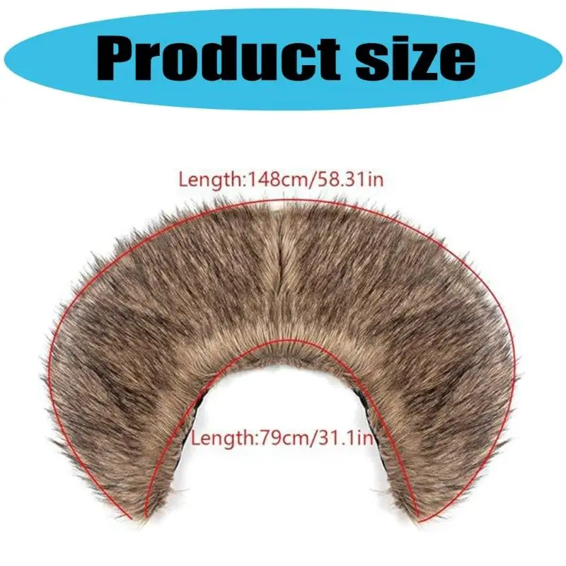 652F Vikinges Faux Furs szal wojownik Renaissances LARP przebranie na karnawał średniowieczny rycerz płaszcz opaska na