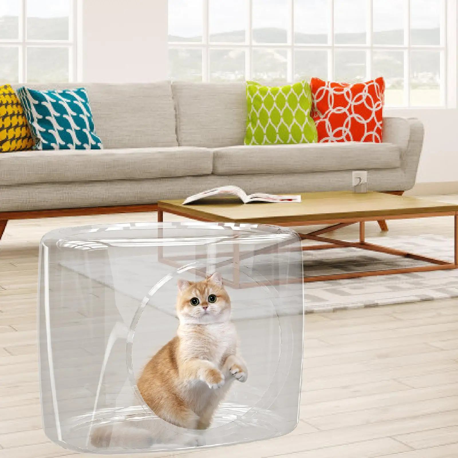 Dog Cat Nest Pet Bed Smooth Hideout Comfortable Portable Clear Cushion Easy to