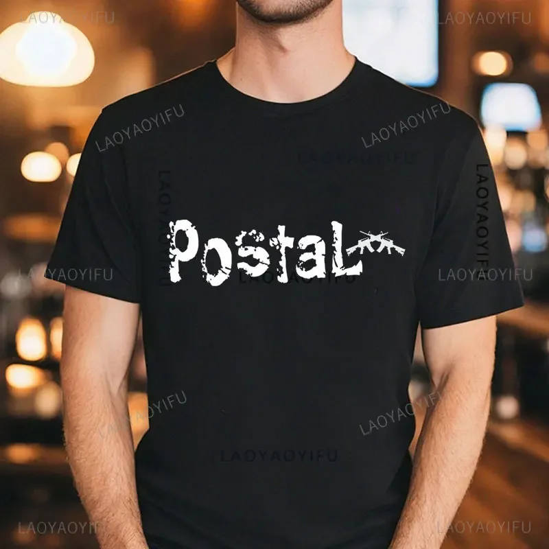 Postal Dude 100%cotton Shirt Man Women T Shirt Postal Dude 2 Alien Running with Scissors Go T Shirts Scissors Go Postal T Shirt