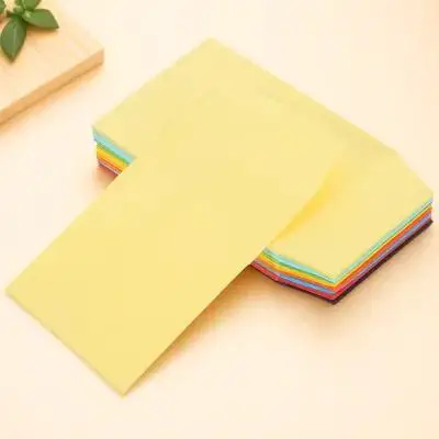 

50Pcs Small Solid Color Colored Paper Envelopes for Cash Coin Storage Cards Budgeting Gift Envelopes Small Envelope