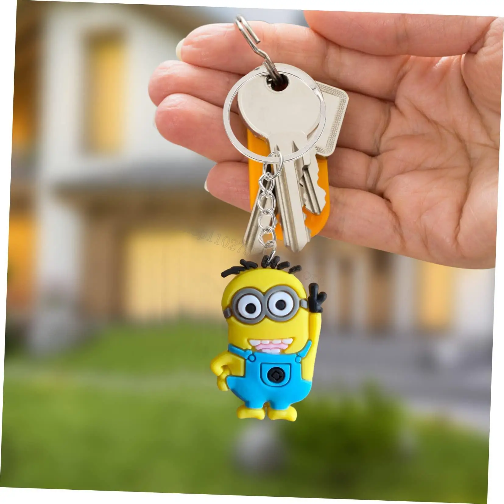 Minionses Key Chain Kawaii Keyring Men Women Car Keychains Despicabled Me 4 Decoration Backpack Pendants kids charms accessories