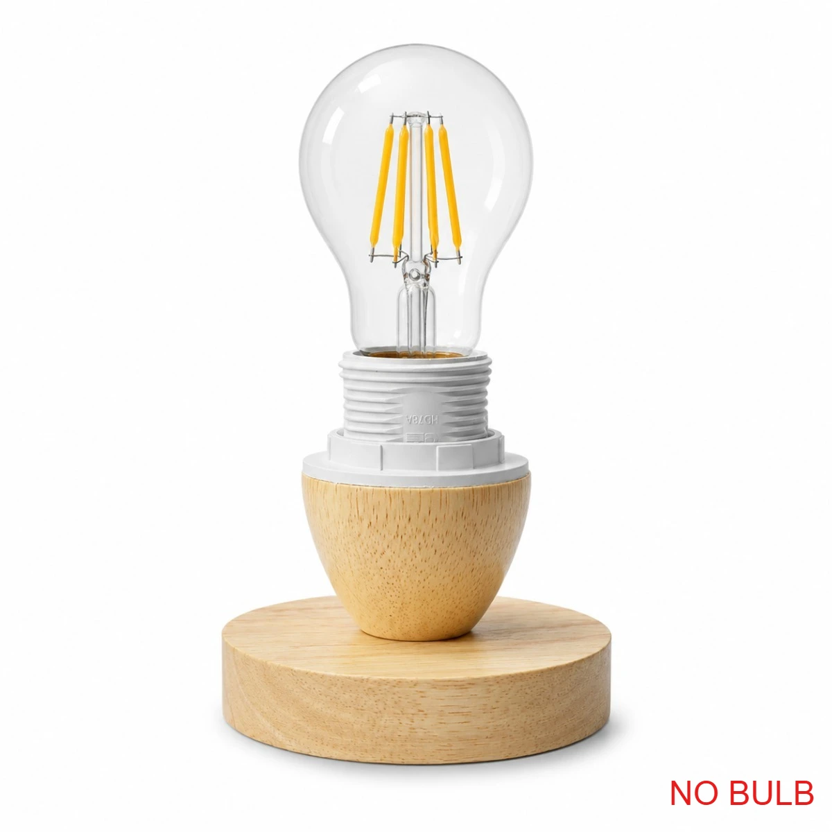 JOYINLED 1/10PCS Solid Wood Lamp Base E27 Light Holder Vintage Table Lamp Fixture Round Wooden Light Base for Bedroom Home Decor