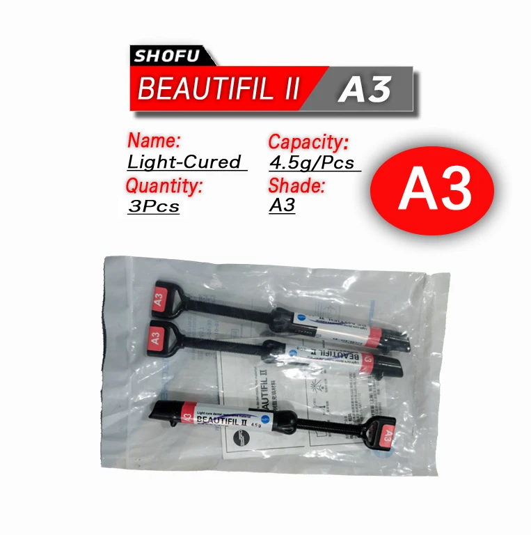 Dental SHOFU Composite Resin BEAUTIFIL II Restorative Material Flow Dentistry Oral Cavity Nursing Whitening F00/F02/F03/F10