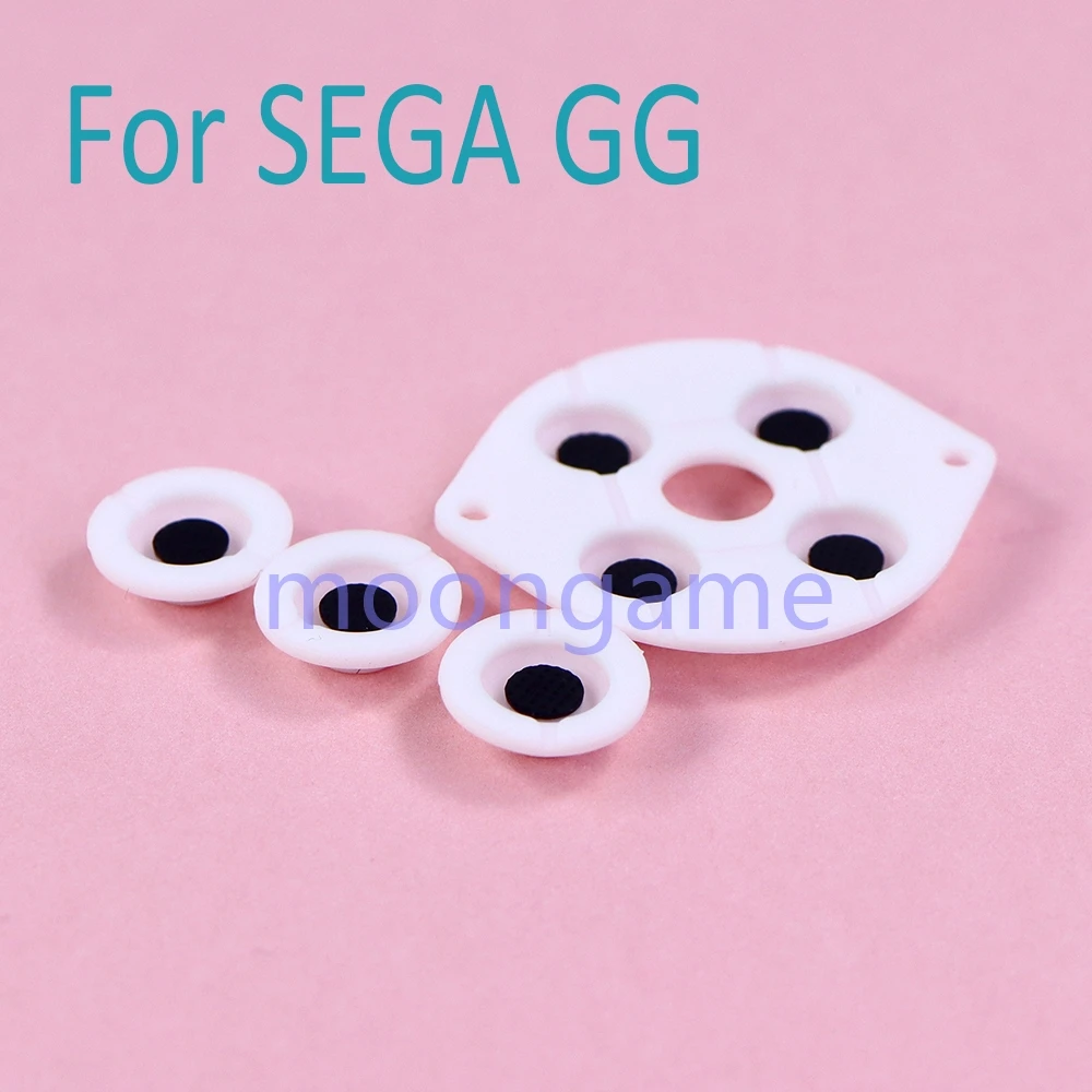 1 Juego de almohadilla de goma conductora de botón de repuesto para carcasa de engranaje de juego SEGA para SEGA GG