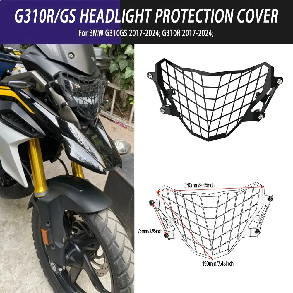 Motorcycle Modification Protection Parts Headlight Guard Grille Cover Protector For BMW G310GS G310R 2017 2018 2019 2020-2024