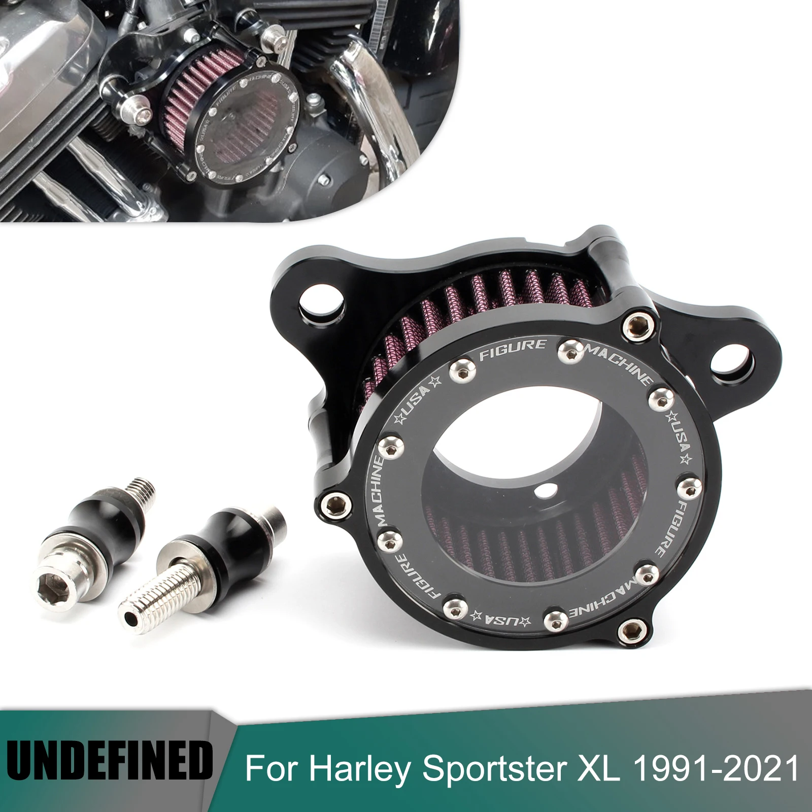 

For Harley Sportster XL883 1200 Iron 883 Forty-Eight Seventy-Two 1991-2021 Motorcycle Air Cleaner CNC Intake Air Cleaner Filters