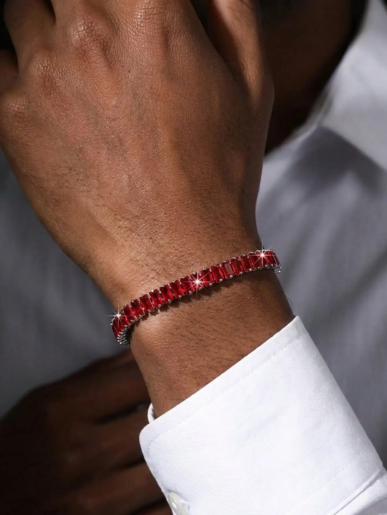 

1pc Fashionable Minimalist Personalized Cubic Zirconia Inlaid Shiny Extender Chain Bracelet, Multicolor Zirconia Connected Design, Suitable For Men And Women, Ideal For Daily Wear, Holidays, Anniversaries, Birthdays - Exquisite Jewelry Gift