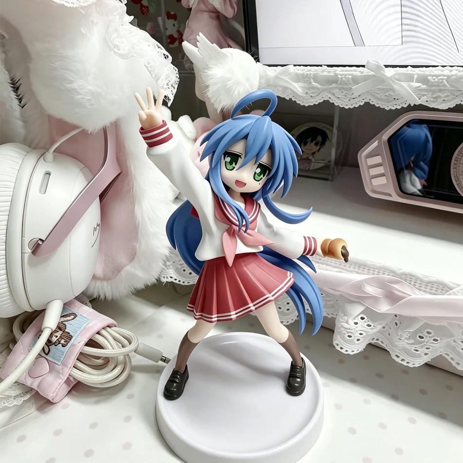 Lucky Star Anime Izumi Konata Trio-Try-It Figur Spielzeug PVC-Modell Sammlerstück Anime-Charakterstatue, Geschenk für Anime-Fans