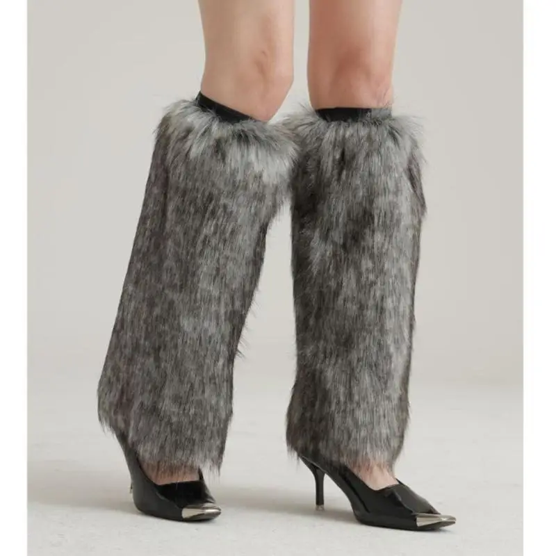 652F Fursuit 의상 다리 따뜻하게 신축성 커프스 어린이를위한 다리 보호대 성인 추운 날씨 무대 공연 다리 커버