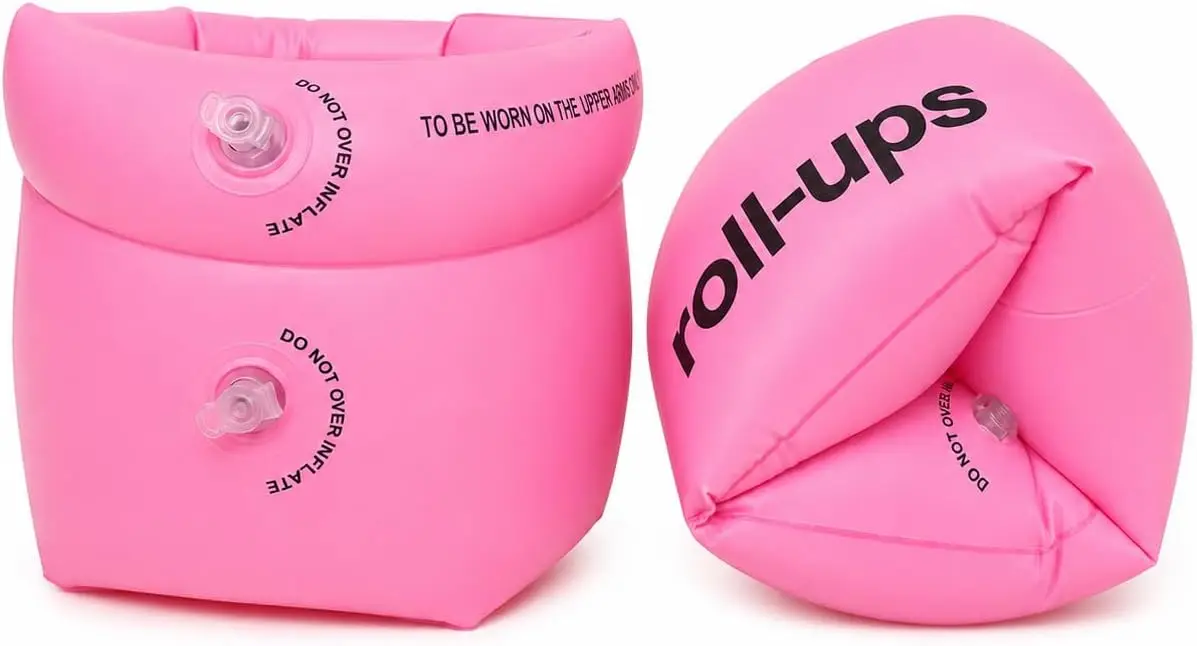 Arm Floaties for Kids & Adults, Inflatable Roll-On Swim Arm Bands, Pool Floaties for Kids 3-5, 6-12 yrs & Up to 150lb Adult, Learn to Swim Water Wings for Boys Girls