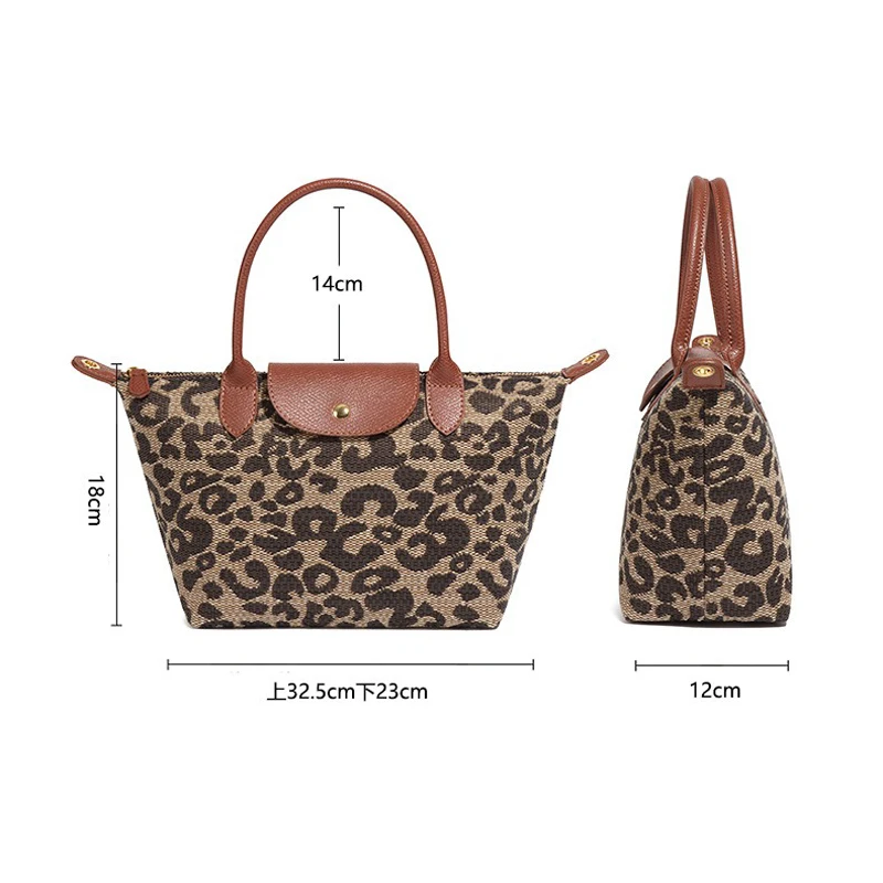 

Genuine Leather Handbags and Wallets Luxury Designer Brand Leopard Print Dumpling Shoulder Bag 2024 Fashion Trend Crossbody Bag