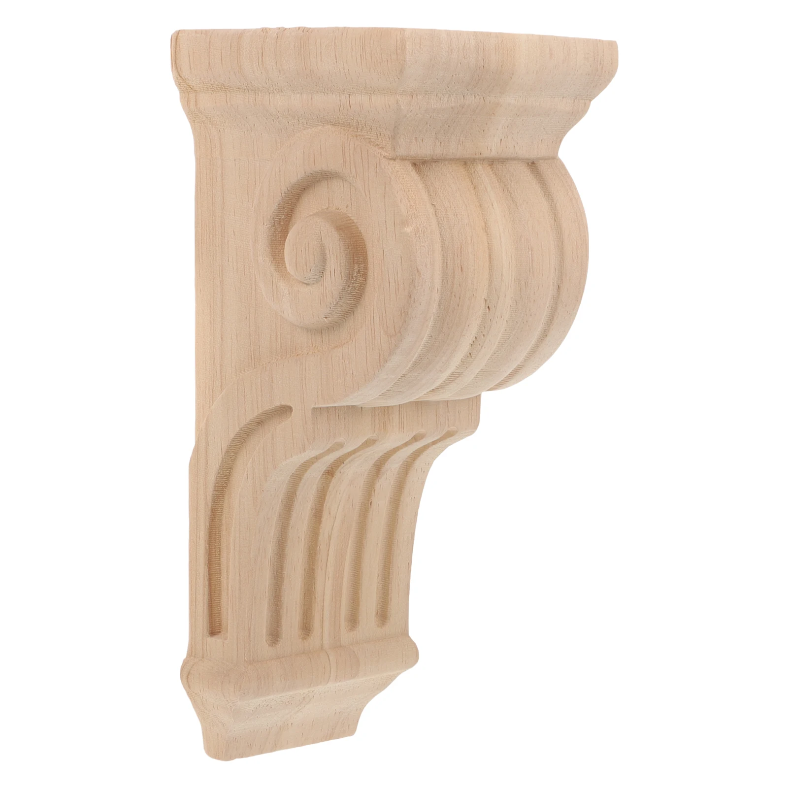 

Carved Solid Wood Stigma Decoration Furniture Corner Bracket Wall Lamp Decorative Khaki Corbels