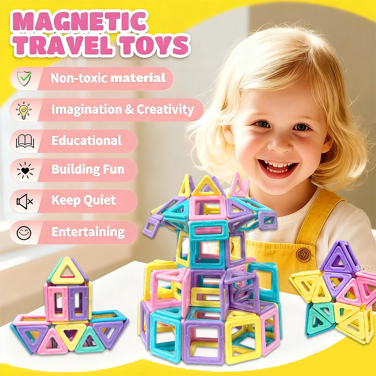 Macaron 3D Blocchi Magnetici Set Giocattoli Per Bambini Ragazzi Ragazze Educativi Sensoriali Costruzione Giocattolo Magnetico Regali 58/88/118PCS
