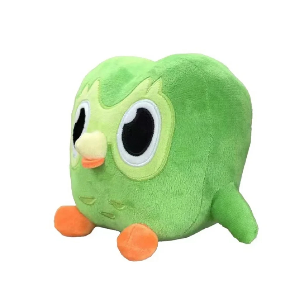 Green Duolingo Owl Plush Toy Duo Plushie Of Duo The Owl Cartoon Anime Owl Doll Soft Stuffed Animal Toy Children Birthday Gift