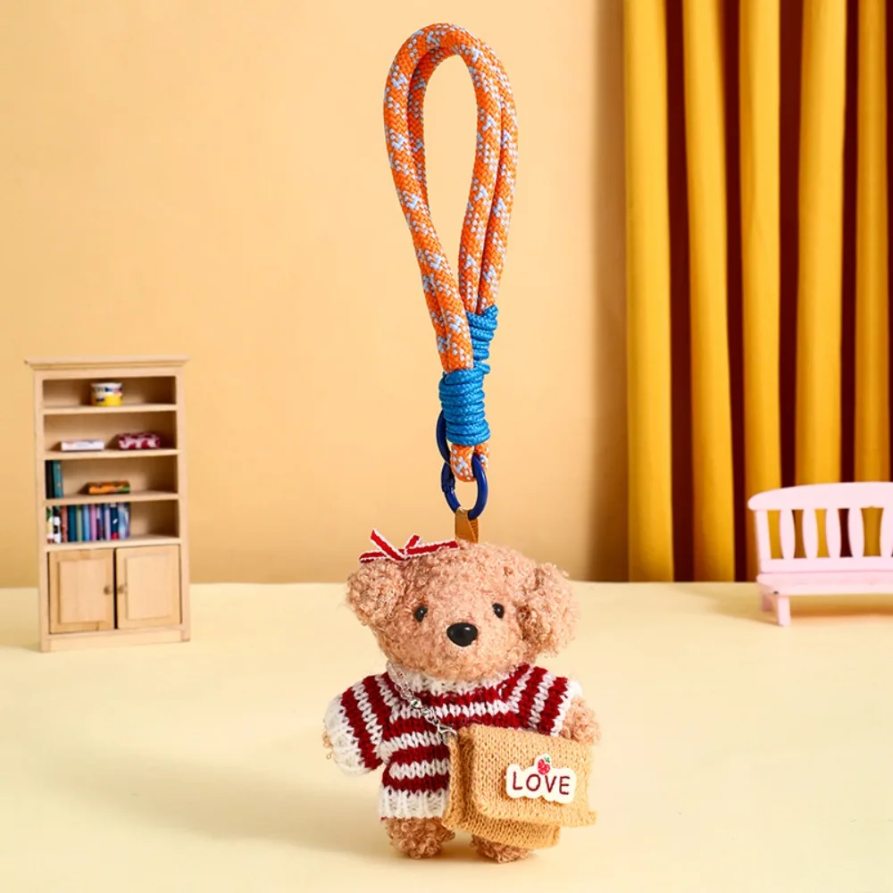 

ПП хлопковый свитер собака плюшевый кулон пушистый реалистичный вязаный крючком свитер брелок для собаки мультяшная коллекция щенок мягкая кукла брелок