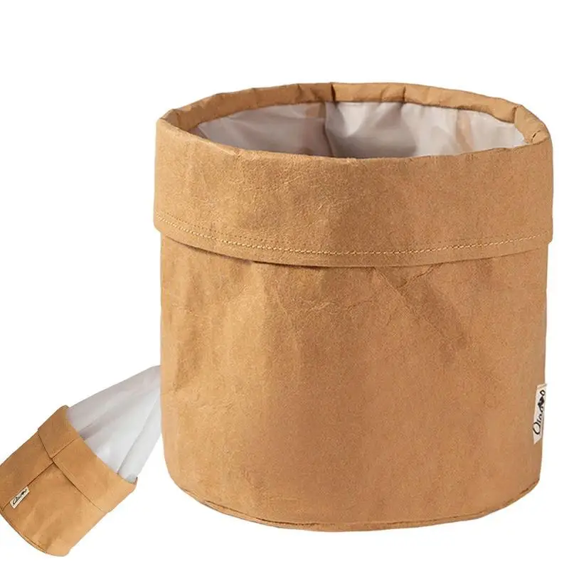 Washable Kraft Paper Bag Stiff And Wear-resistant Brown Paper Bags For Business Recyclable Water Resistance Paper Bags For