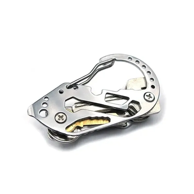 EDC Key Organizer Wallet Portable Aluminum Alloy Keys Holder Anti-Loss Carabiner Clip for Car House Keys