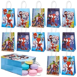 Spidey And His Amazing Friends Paper Bag Candy Gift Packaging Bags Kids Baby Shower Spiderman Birthday Party Decoration Supplies