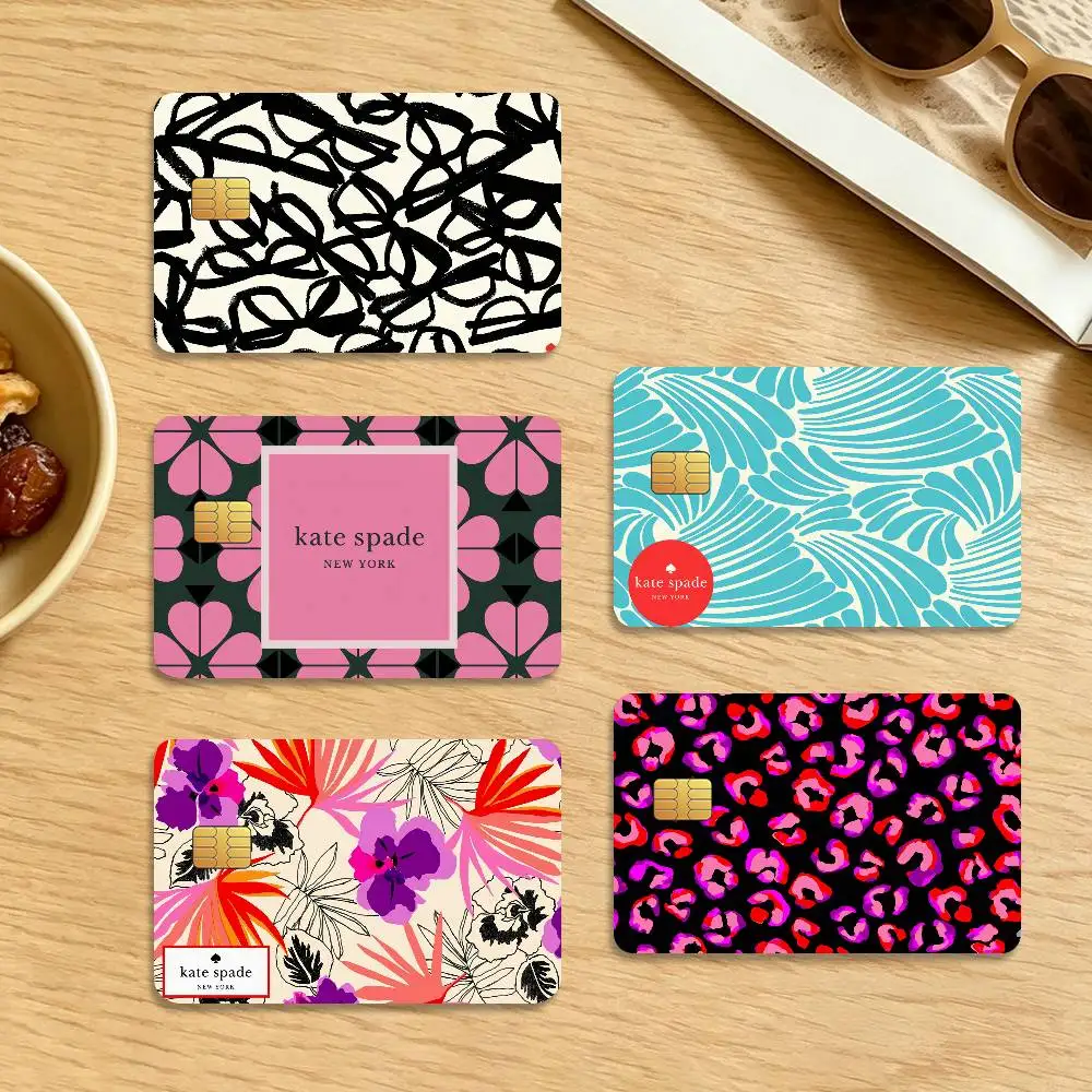 K-Kate S-Spade New York 4Pcs Waterproof Scratch Resistant Card Skin Stickers Fashion Decorative for Credit Debit Bank