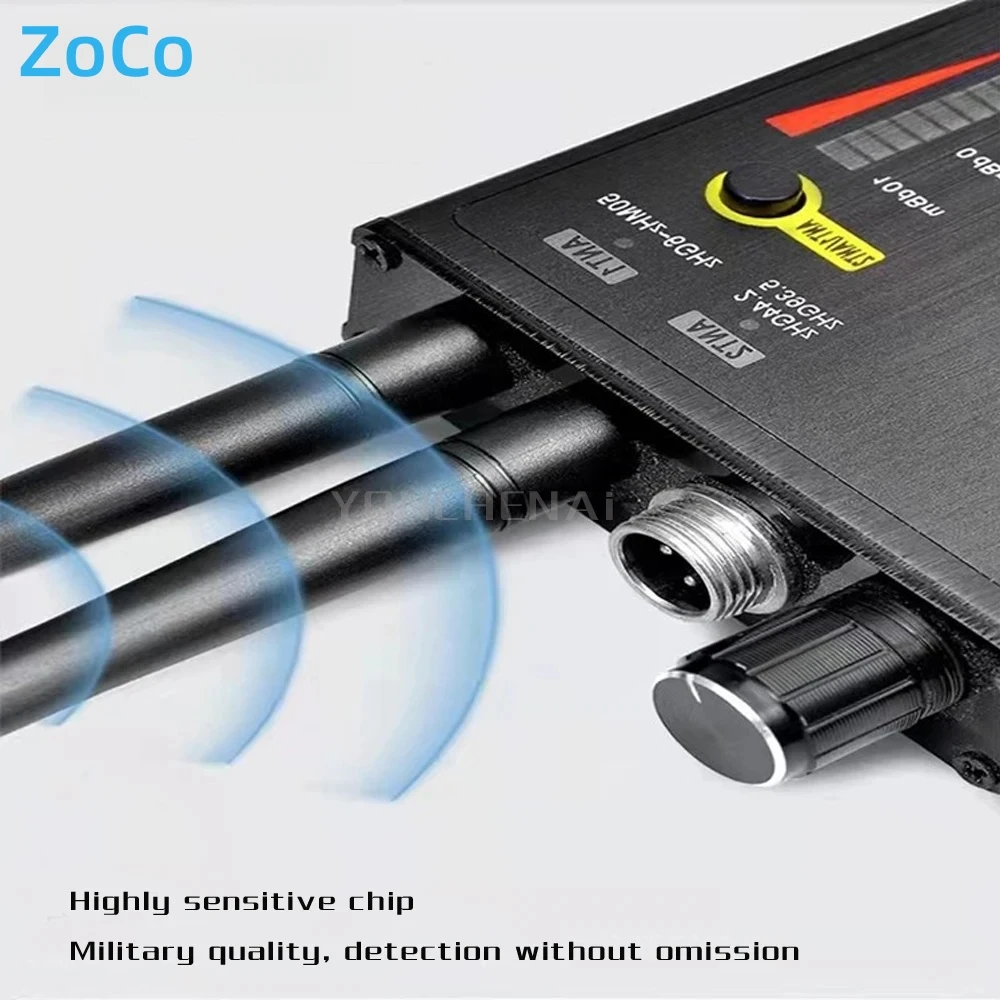 Zoco Professional Signal Detector VHF/UHF Anti-Camera An-Spy GSP Detection GSM Wifi Scan Finder Magnetic MAG Signal Detector