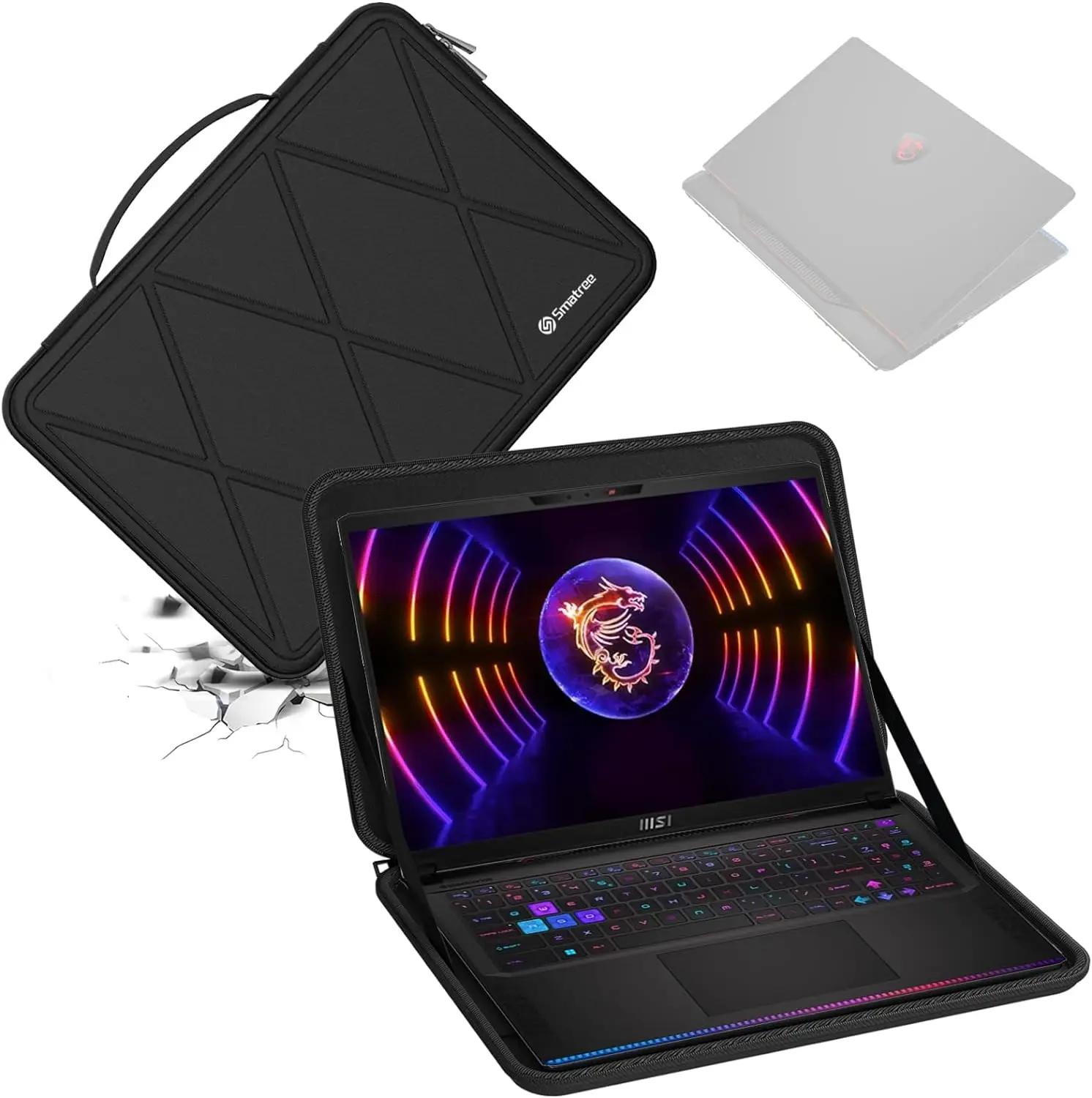 Hard EVA Protective Sleeve Case Compatible for 16 inch MSI Raider GE68HX, for MSI Vector GP68HX Laptop Waterproof Hard Case