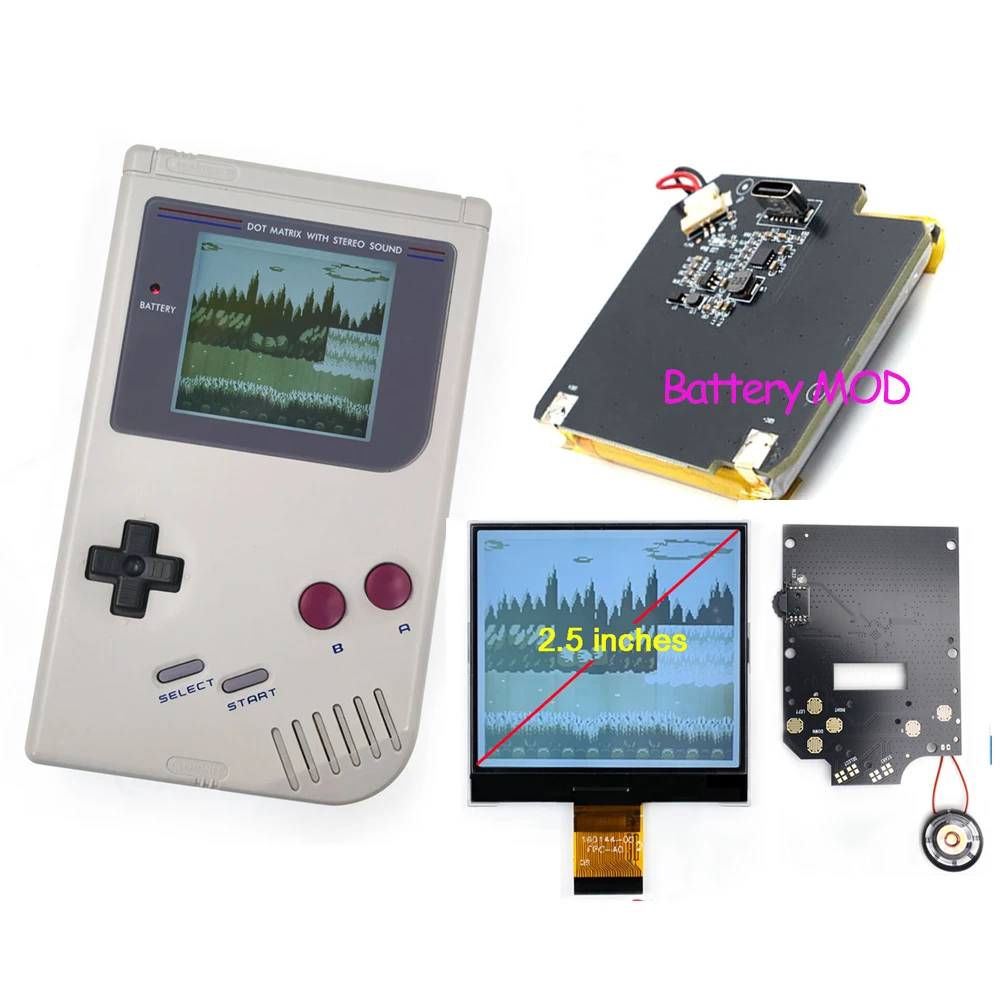 hispeedido-newest-real-drop-in-25-inches-grayscale-lcd-screen-kit-for-gameboy-gb-dmg-same-display-size-easy-install-osd-menu