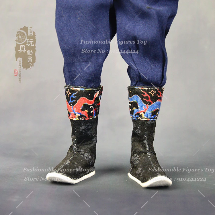 

1/6 масштаб мужской солдат древний китайский принт летающая рыба комплект одежды для боевых искусств длинные ботинки на молнии подходят для 12-дюймовой экшн-фигурки