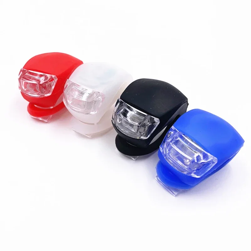 Bicycle Front Light Silicone LED Head Front Rear Wheel Bike Light Waterproof Cycling With Battery Bicycle Accessories Bike Lamp