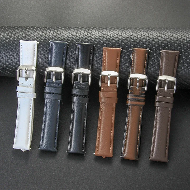 

Мягкие и удобные ремешки для часов из натуральной коровьей кожи для серии Fossil Burberry Casio, изысканный водонепроницаемый ремешок 14, 16, 18, 20 мм