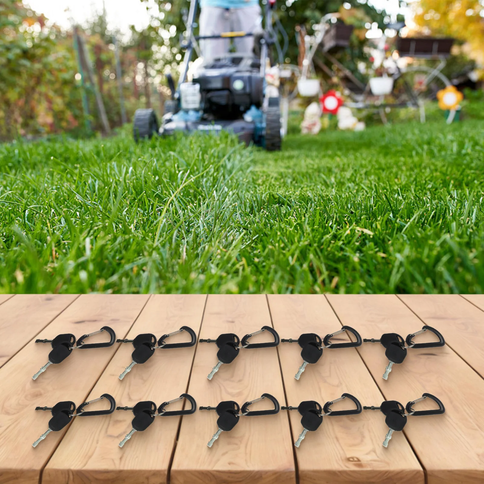 Essential Collection of Ten Lawn Mower Keys Compatible with For Cadet Series For Easy Identification While Mowing