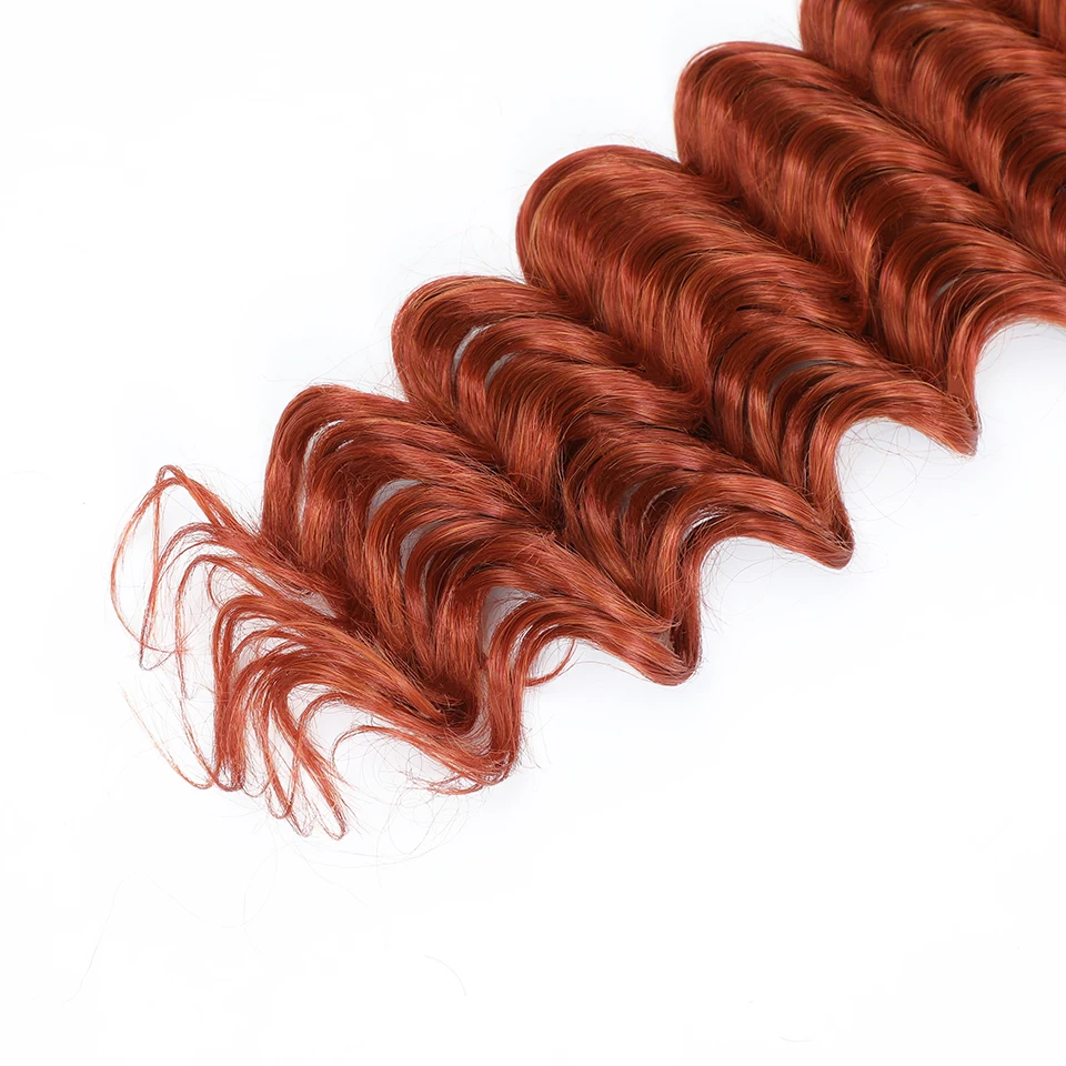 Tiefe Welle Twist Flechten Haarverlängerungen für Frauen Hochwertige synthetische Häkelzöpfe Haar 24 Zoll Ombre Bug Braun Afro Locken – Detail 9
