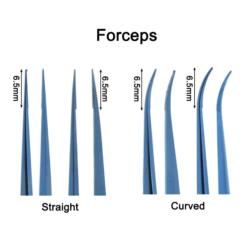 Titaniums Instruments Set Forceps Needles Holder Scissors Eyelids Surgerys Tool Ophthalmics Microsurgicals Instruments 4pcs/set