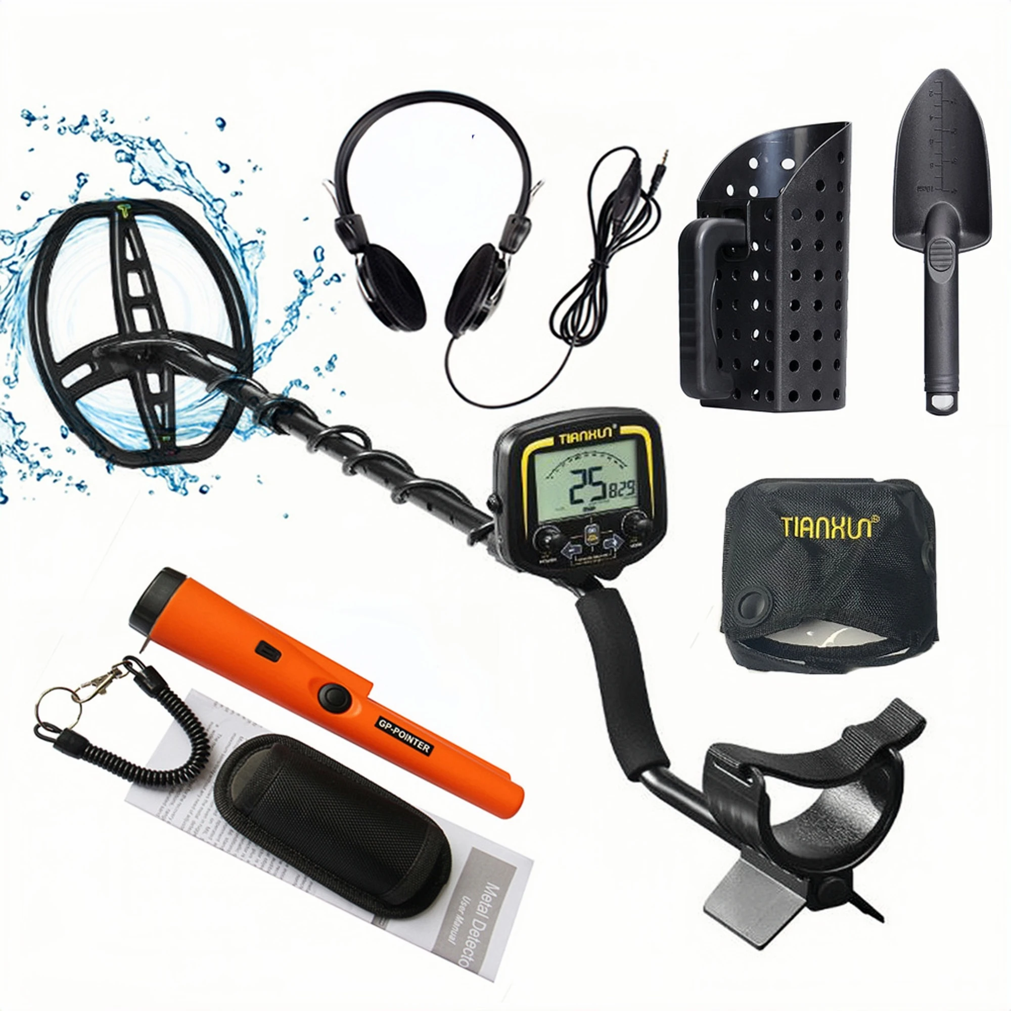 Detector de Metais Ouro Profissional Alta Sensibilidade Caçador de Tesouros Pinpointer Bobina Impermeável Modos Super Estáveis tx 850 850l