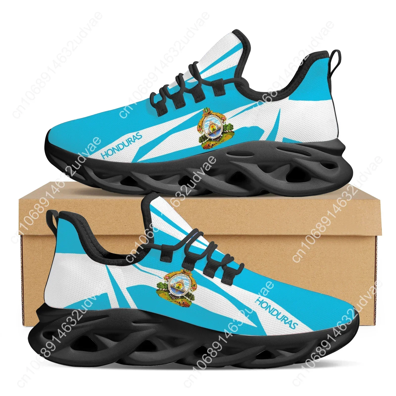 Hot Sale Men's Vulcanized Shoes Honduras Flag Print Flat Shoes Casual Men Lace Up Breathable Cozy Sneakers Chaussure Femme 3