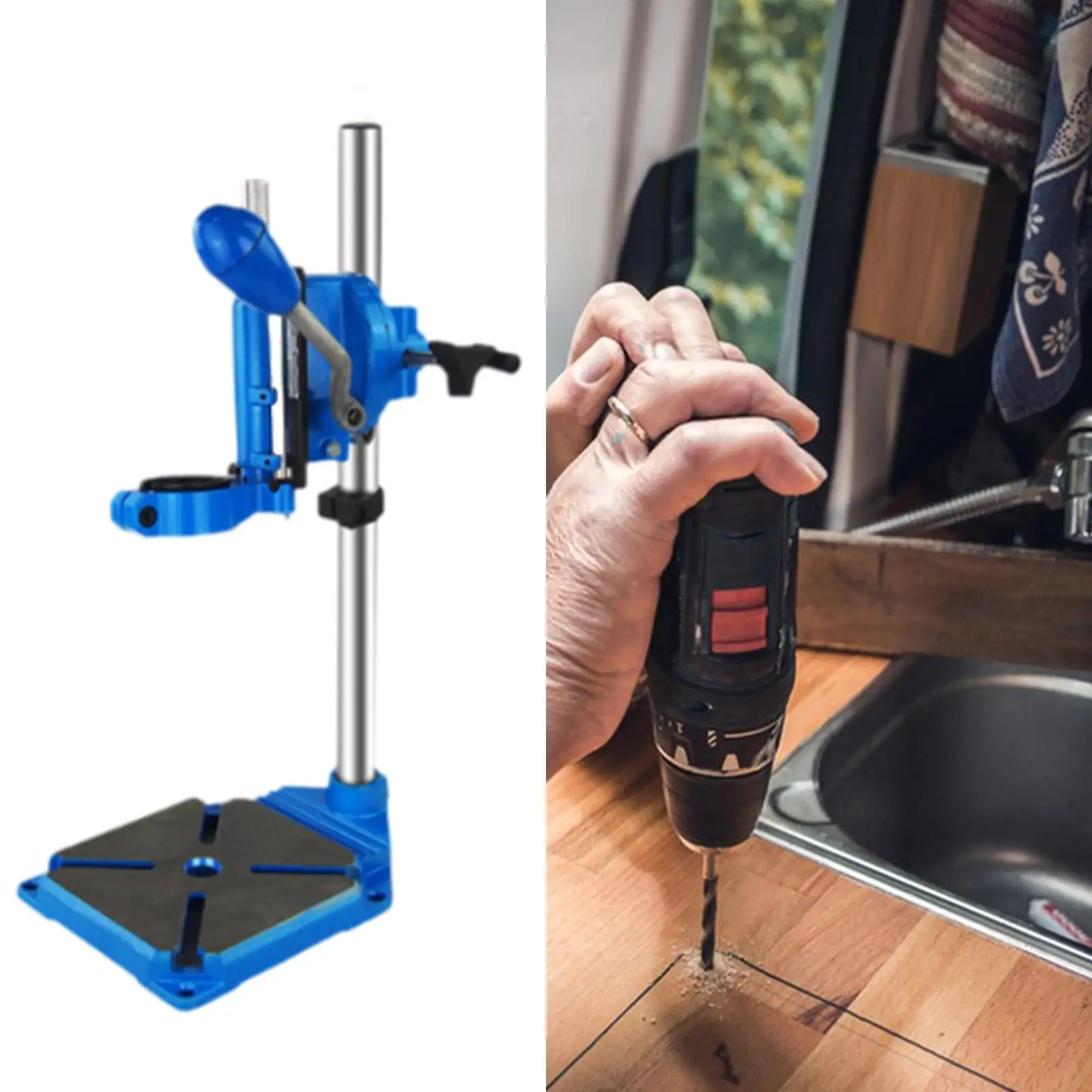 

Floor Drill Press Stand Repair Tool Multifunctional Household Clamping Range 38-43mm Hand Drill Benchtop Drill Press Rotary Tool