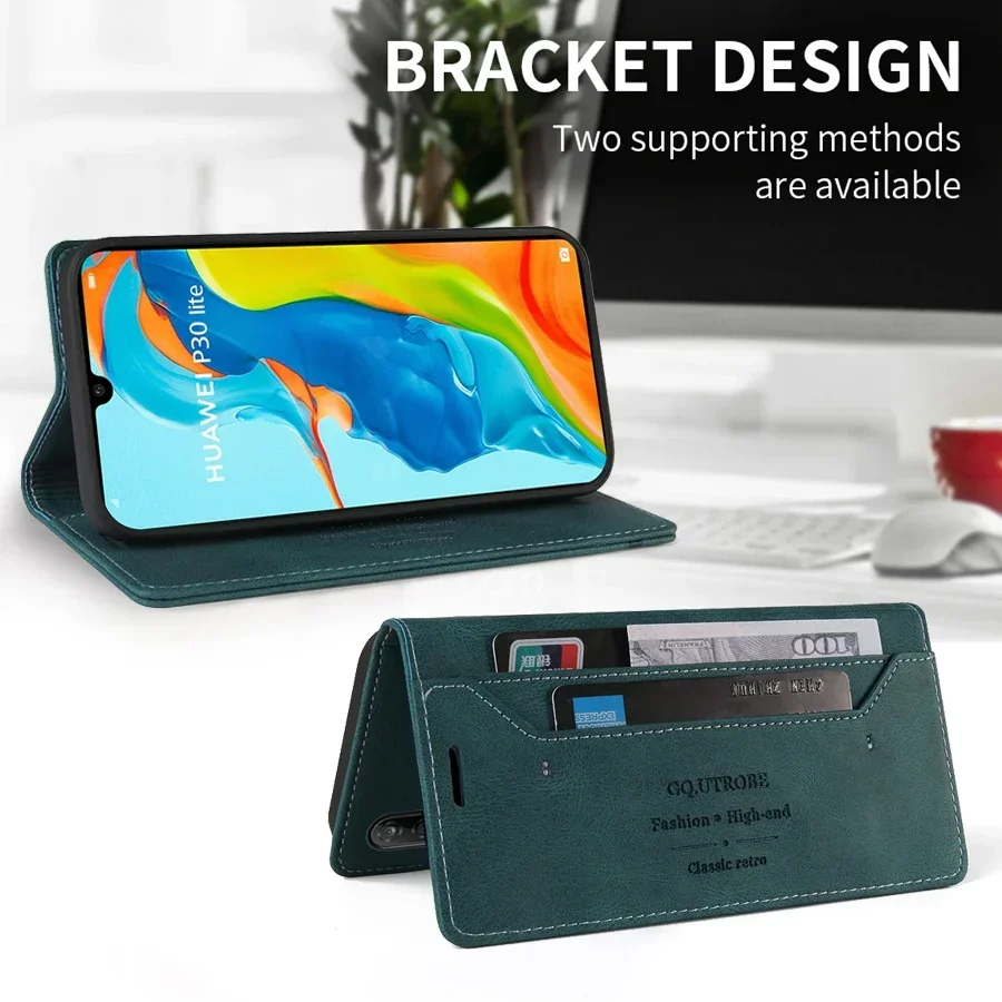 Wallet Magnetic Flip Leather Case For Huawei P40 Lite P30 P20 Pro P Smart Z 2019 Honor X8 4G 50 Lite 20i 10i 20/10 Lite 9X Cover - view 3