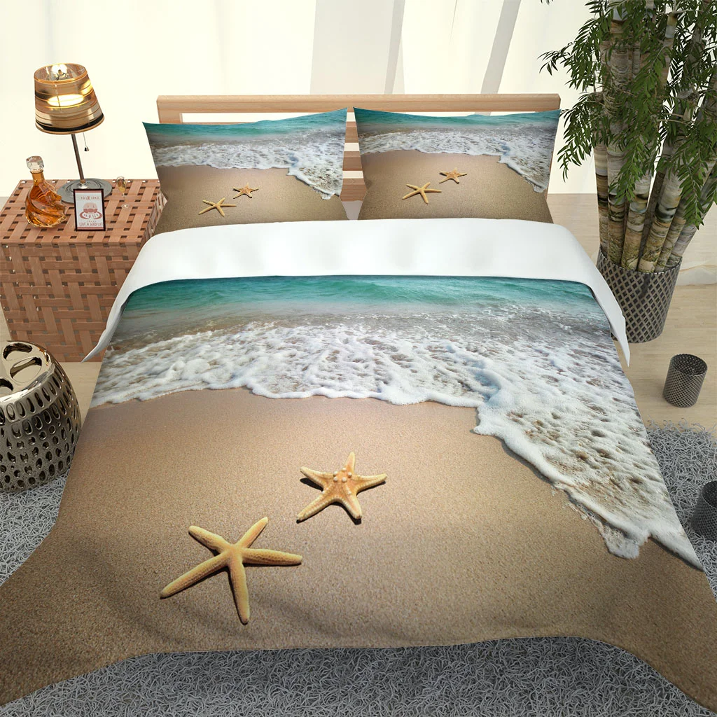 

Duvet Cover Double 3D Animal Starfish Bedding Quilt Cover Gifts For Children Teenager Warm Summer Queen Size Set Comforter
