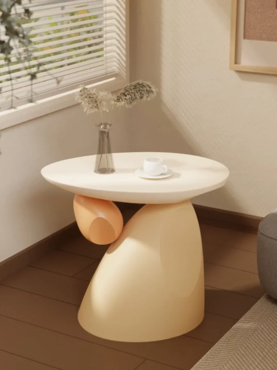 

Приставной столик в средневековом кремовом стиле, угловой столик для дивана в гостиной, креативный и высококачественный художественный небольшой журнальный столик, спальня